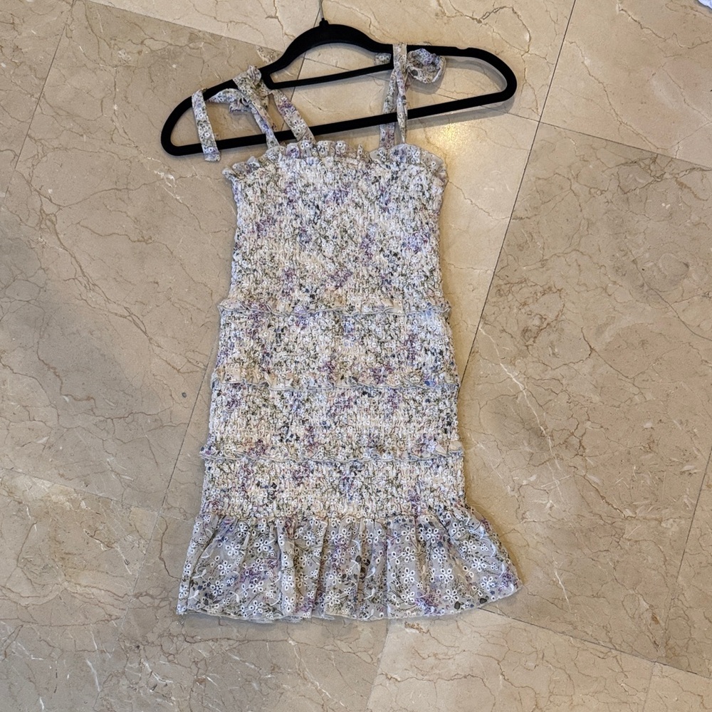 Katie J NYC Floral Tiered Mini Dress